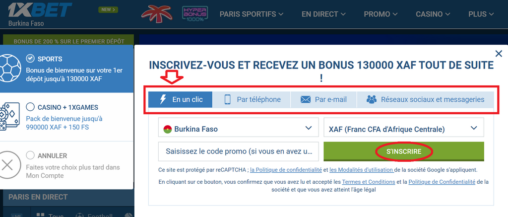1xBet Casino en France 2026